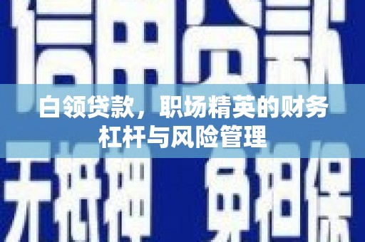 江山白领贷款，职场精英的财务杠杆与风险管理