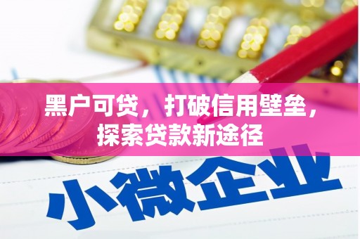 江山黑户可贷，打破信用壁垒，探索贷款新途径