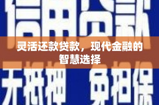 江山灵活还款贷款，现代金融的智慧选择