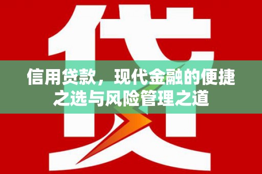 江山信用贷款，现代金融的便捷之选与风险管理之道