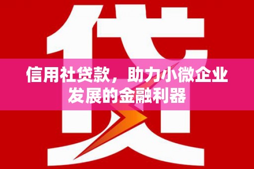 江山信用社贷款，助力小微企业发展的金融利器