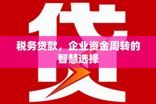 江山税务贷款，企业资金周转的智慧选择