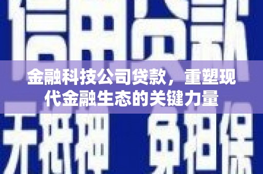 江山金融科技公司贷款，重塑现代金融生态的关键力量