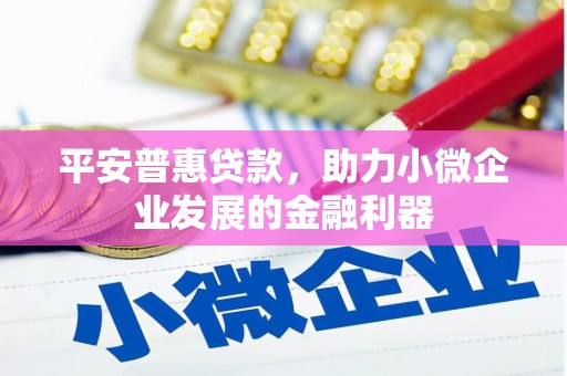 江山平安普惠贷款，助力小微企业发展的金融利器