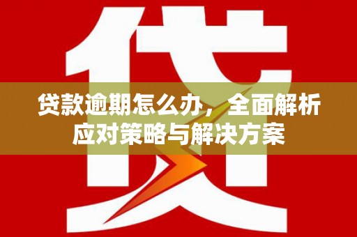 江山贷款逾期怎么办，全面解析应对策略与解决方案